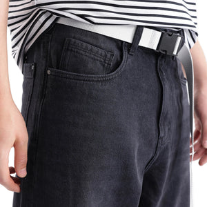 Rare Rabbit Men's Niret Dark Grey Cotton Fabric Plain Jeans