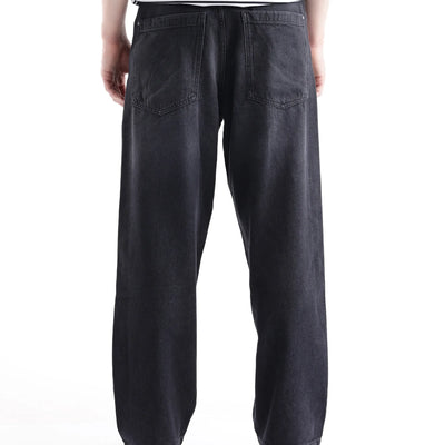 Rare Rabbit Men's Niret Dark Grey Cotton Fabric Plain Jeans