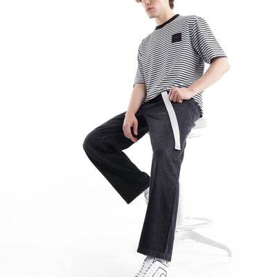 Rare Rabbit Men's Niret Dark Grey Cotton Fabric Plain Jeans