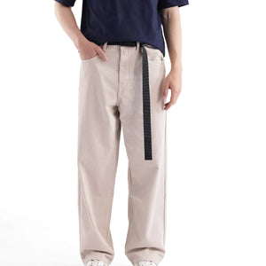 Rare Rabbit Men's Niret Beige Cotton Fabric Plain Jeans