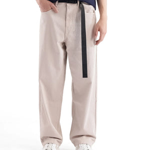 Rare Rabbit Men's Niret Beige Cotton Fabric Plain Jeans