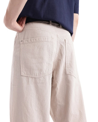 Rare Rabbit Men's Niret Beige Cotton Fabric Plain Jeans