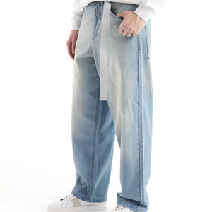 Rare Rabbit Men's Niretor-2 Light Blue Cotton Fabric Plain Jeans