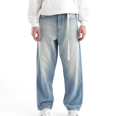 Rare Rabbit Men's Niretor-2 Light Blue Cotton Fabric Plain Jeans