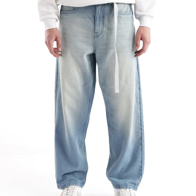 Rare Rabbit Men's Niretor-2 Light Blue Cotton Fabric Plain Jeans