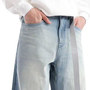 Rare Rabbit Men's Niretor-2 Light Blue Cotton Fabric Plain Jeans