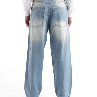 Rare Rabbit Men's Niretor-2 Light Blue Cotton Fabric Plain Jeans