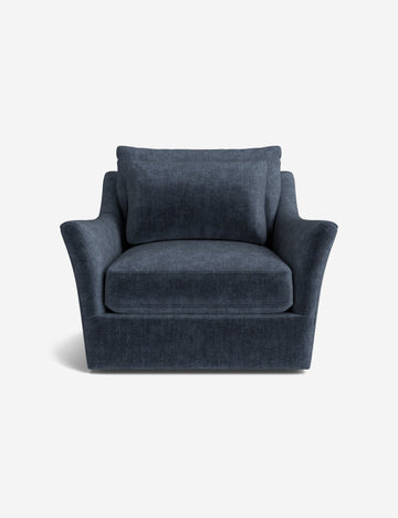 Indigo Performance Striated Velvet