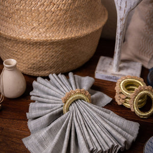 Beige - Samoolam Handmade Crochet Ziba Napkin Holders ( Set of 6)