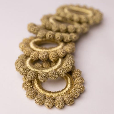 Beige - Samoolam Handmade Crochet Ziba Napkin Holders (Set of 6)