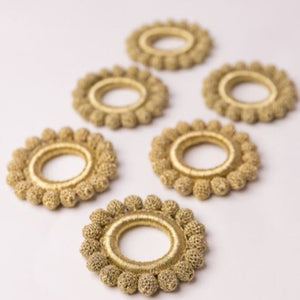 Beige - Samoolam Handmade Crochet Ziba Napkin Holders (Set of 6)
