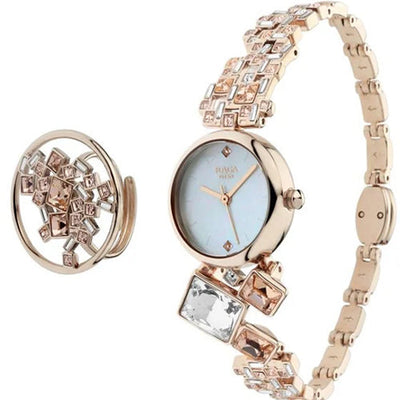 Titan Raga Cocktails Mother of Pearl Dial Women Watch With Metal Strap 24mm NM95106WM01F