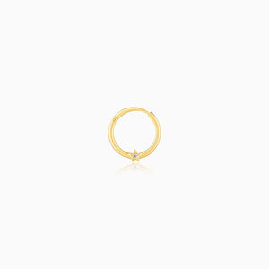 Golden Zircon Star Nose Ring