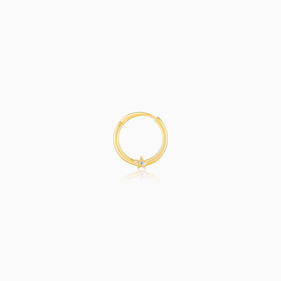 Golden Zircon Star Nose Ring