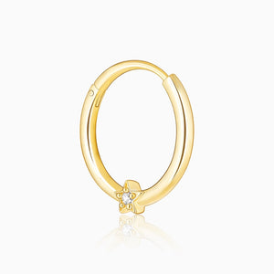 Golden Zircon Star Nose Ring