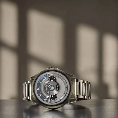 Titan Maritime Quartz Multifunction Anthracite Dial Stainless Steel Strap Watch for Men 43.5mm NQ1830QM01