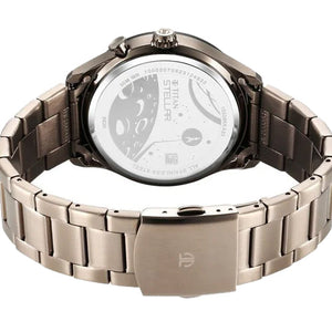 Titan Stellar Multifunction Brown Dial Brown Stainless Steel Strap Watch For Men 42.2mm NS10009KM03