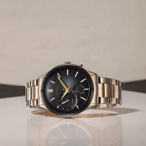 Titan Stellar Multifunction Brown Dial Brown Stainless Steel Strap Watch For Men 42.2mm NS10009KM03