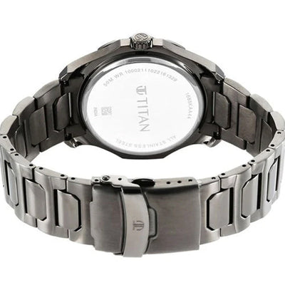 Titan Regalia Premium Blue Dial Stainless Steel Strap Watch for Men 43mm NS1688KM07