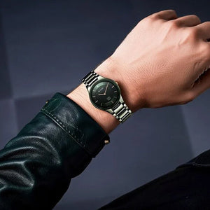 Titan Edge Ceramic Quartz in Glossy Green Dial Watch for Men 40.5mm NS1696QC06