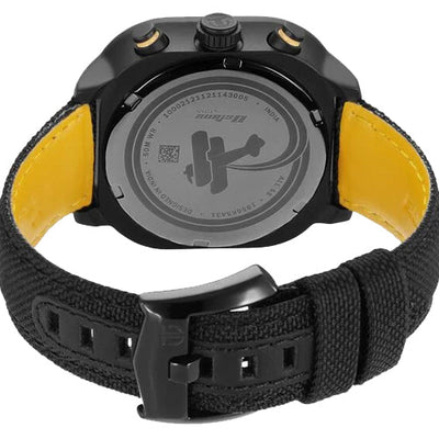 Titan Octane Aerobatics Black Chrono Fabric Strap Watch for Men 39.5mm NS1856NL01