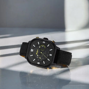 Titan Octane Aerobatics Black Chrono Fabric Strap Watch for Men 39.5mm NS1856NL01