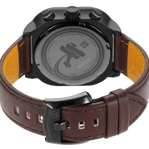 Titan Octane Aerobatics Green Dial Chronograph Leather Strap watch for Men 39.5mm NS1856NL02
