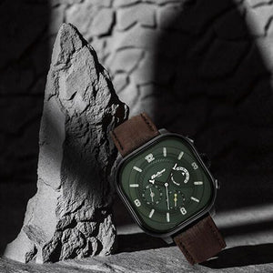 Titan Octane Aerobatics Green Dial Chronograph Leather Strap watch for Men 39.5mm NS1856NL02