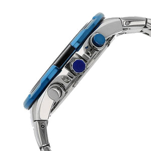 Titan Octane Quartz Chronograph Blue Dial Stainless Steel Strap Watch For Men 43mm NS90044KM03