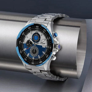 Titan Octane Quartz Chronograph Blue Dial Stainless Steel Strap Watch For Men 43mm NS90044KM03