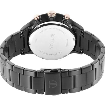 Titan Urban Magic Black Dial Analog Stainless Steel Strap watch for Men 42mm NS90102KM01