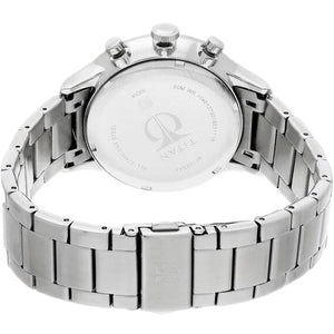 Titan Classique Quartz Multifunction Blue Dial Stainless Steel Strap Watch for Men 42mm NS90102SM01