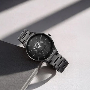 Titan Black Dial World Time with Date Stainless Steel Strap watch for Men 41mm NS90145NM01