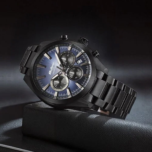 Titan Octane Classic Sporty Blue Dial Quartz Multifunction Stainless Steel Strap watch for Men 45mm NS90150NM01