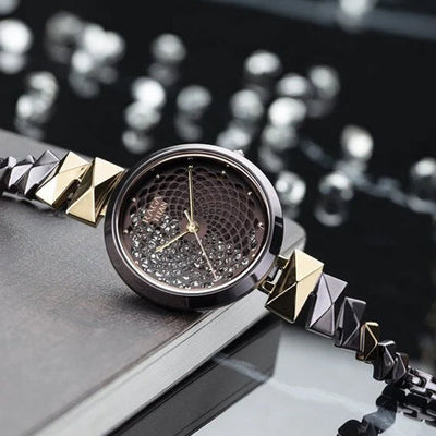 Titan Raga Facets Brown Dial Analog Stainless Steel Strap watch for Women 31mm NS95121KM01