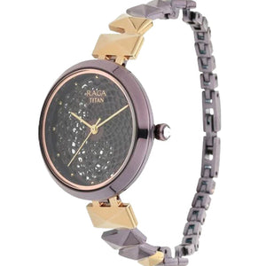 Titan Raga Facets Brown Dial Analog Stainless Steel Strap watch for Women 31mm NS95121KM01