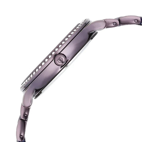 Titan Glitz Purple Dial Analog Stainless Steel Strap Watch for Women 36mm NS95209QM01
