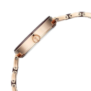 Titan Purple Ceramics Mother of Pearl Dial Analog Steel and Ceramic Strap Watch for Women 34mm NS95214KD03