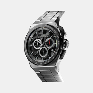 Apex Pulse Men Quartz Black Dial Chronograph Stainless Steel Watch NT42CHSP.02-1.12
