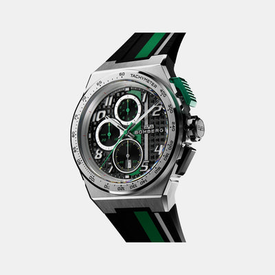Apex Racing Men Quartz Black Dial Chronograph Silicone Watch NT42CHSS.01-2.12