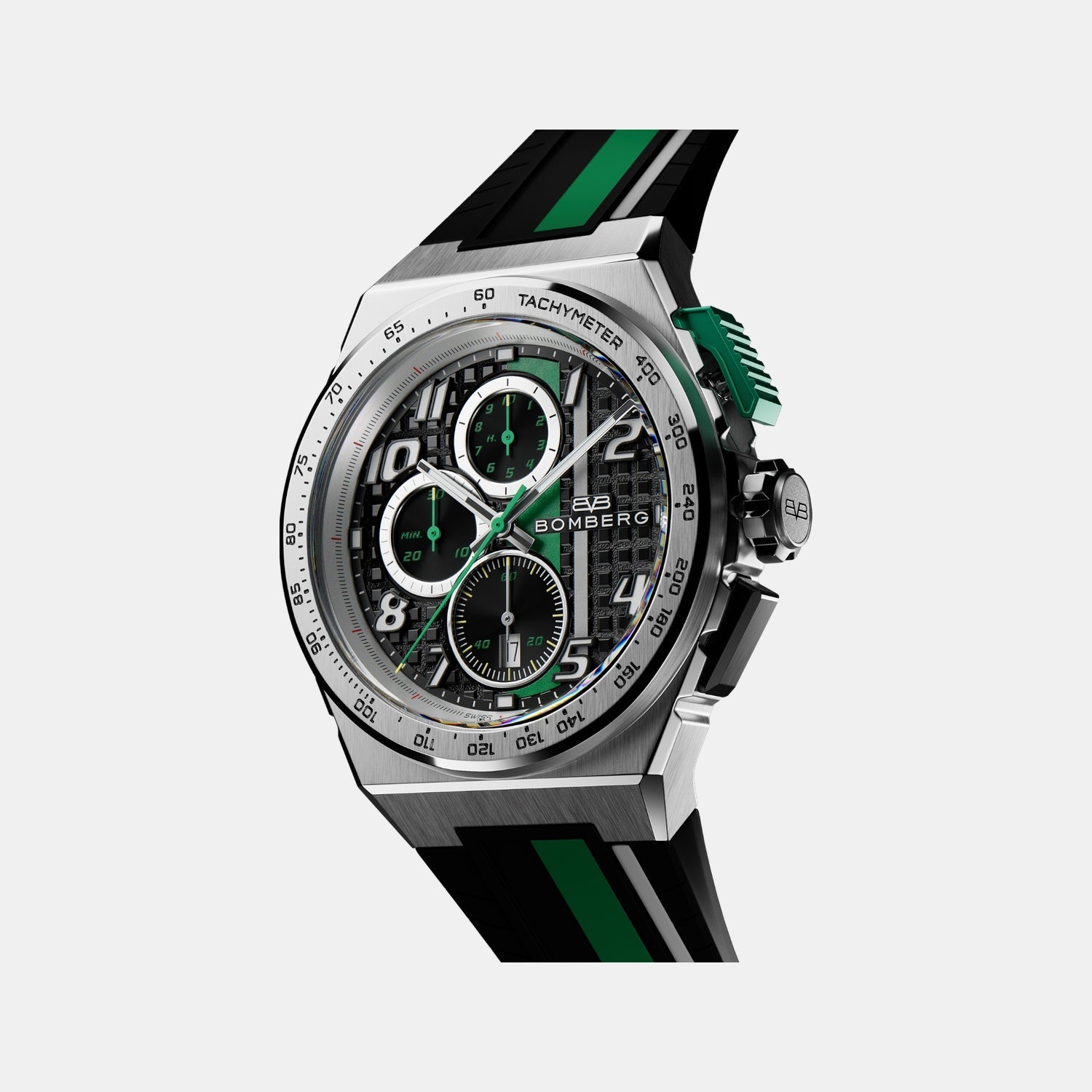 Apex Racing Men Quartz Black Dial Chronograph Silicone Watch NT42CHSS.01-2.12