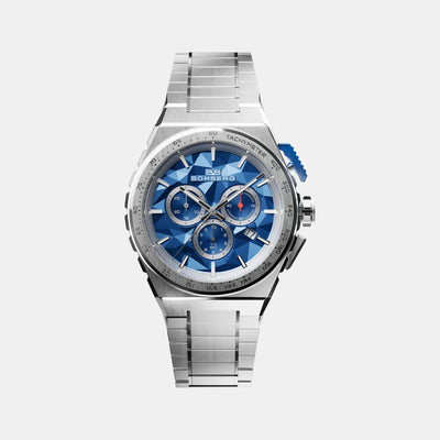 Apex Pulse Men Quartz Blue Dial Chronograph Stainless Steel Watch NT42CHSS.02-3.12