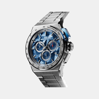 Apex Pulse Men Quartz Blue Dial Chronograph Stainless Steel Watch NT42CHSS.02-3.12