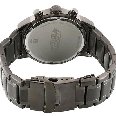 Titan Octane Quartz Chronograph Black Dial Stainless Steel Strap Watch for Men 46mm NT90086KM03