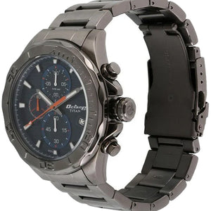 Titan Quartz Chronograph Blue Dial Stainless Steel Strap Watch for Men 45mm NT90087QM01