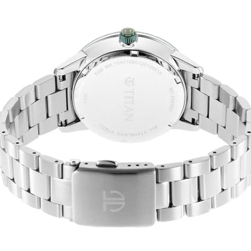 Titan Urban Magic Green Dial Quartz Multifunction Stainless Steel Strap watch for Men 42mm NT90133KM01