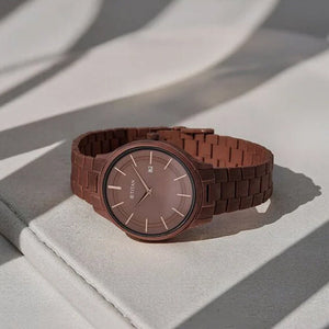Titan Classique Slimline Brown Dial Analog with Day and Date Stainless Steel Strap Watch for Men 40mm NT90142QM05