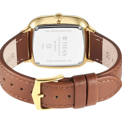 Titan Avant Garde Anthracite Dial Quartz Multifunction Leather Strap watch for Men 42mm NT90178YL01