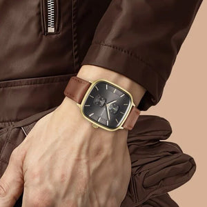 Titan Avant Garde Anthracite Dial Quartz Multifunction Leather Strap watch for Men 42mm NT90178YL01