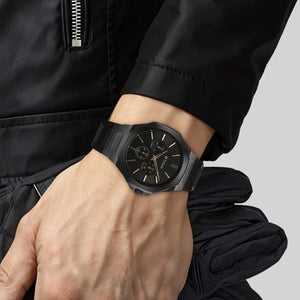 Titan Classic Slim Multifunction Quartz Multifunction Black Dial Stainless Steel Strap Watch For Men 43.5mm NT90198NM01